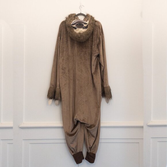 Spirit Halloween Sloth Onesie Costume Plush Fleece Animal Pajama Outfit Unisex - Picture 2 of 4